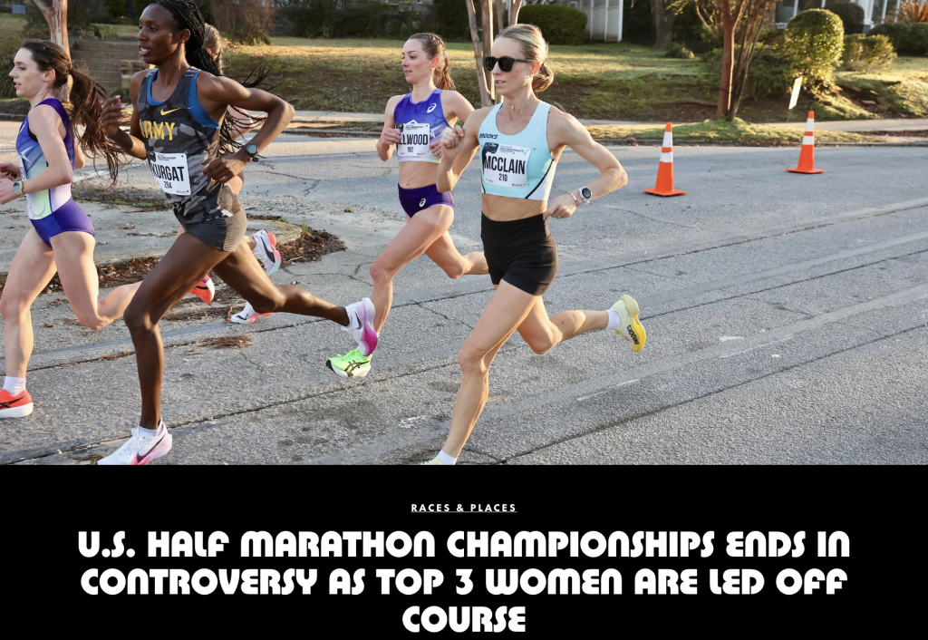 官方引导车带错路！美国半程马拉松女子前三名集体无缘领奖台